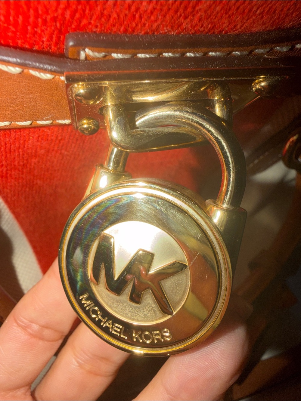 Michael Kors Cream Hamilton canvas satchel - Picture 2 of 13